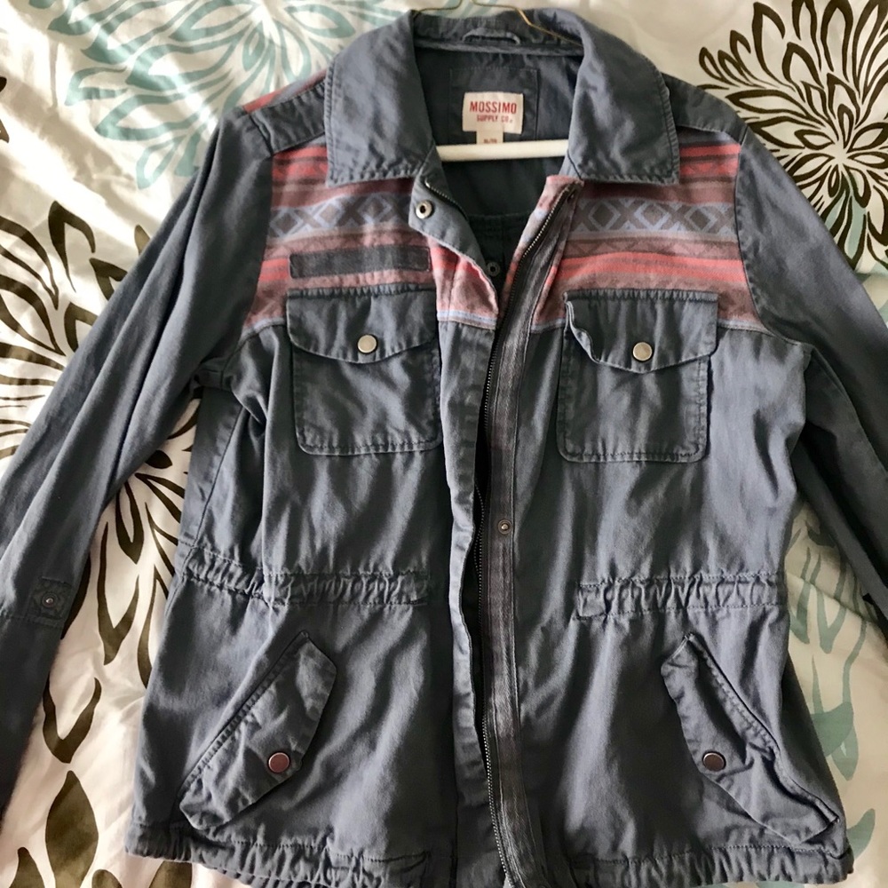 Greyish Blue Utility Jacket